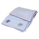 Mist Circles Soft Blue Curtain