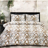 Mocha Garden Printed Bedsheet