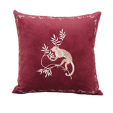 Royal Red Designer Cushion – Chameleon Embroidery