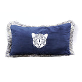Tassel Border Designer Cushion – Tiger Face Print