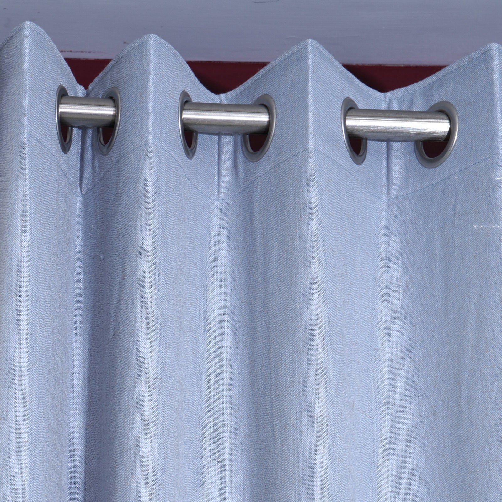 Mist Circles Soft Blue Curtain