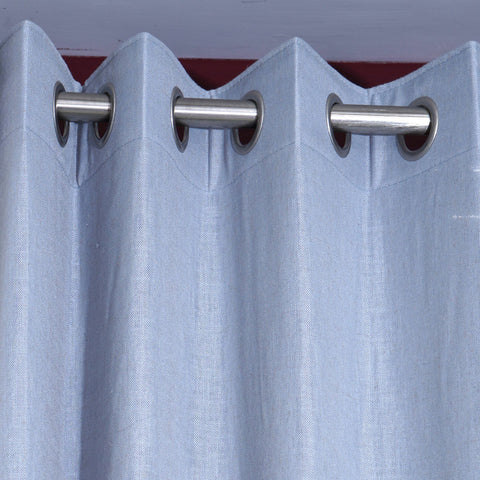 Mist Circles Soft Blue Curtain