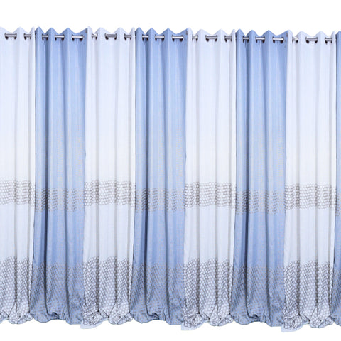 Mist Circles Soft Blue Curtain