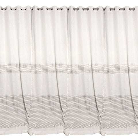 Mist Circles Ivory White Curtain