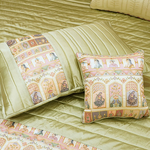 Kalamkari Palace – Traditional Art Bedding Set