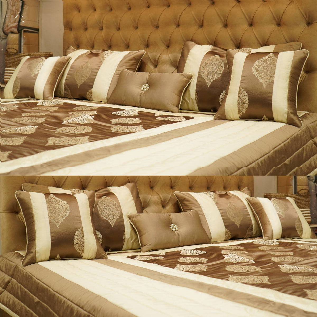 Maharaja Gold – Brocade Bedding Set