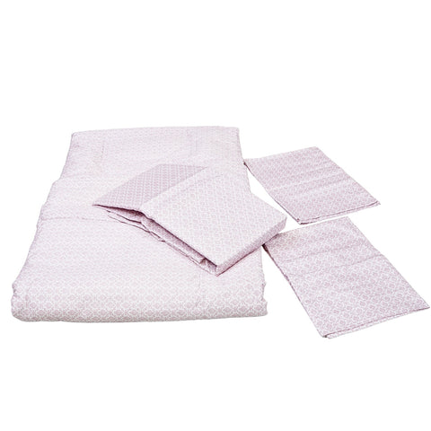 Premium Blush Pink Diamond-Quilted Comforter Set