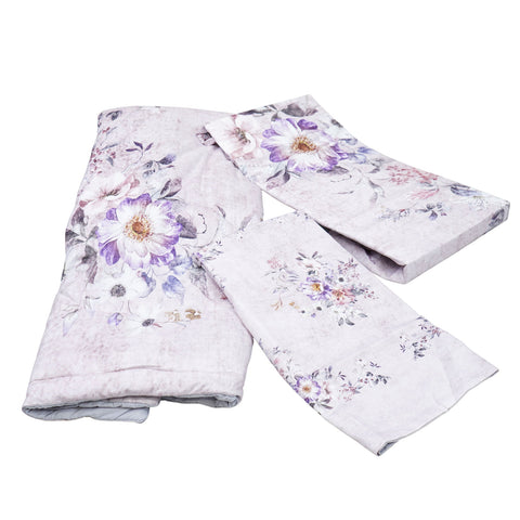 Premium Lavender Floral Comforter Set