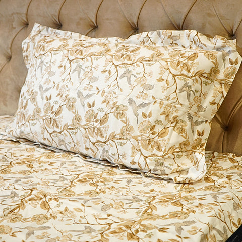 Maple Vines Printed Bedsheet