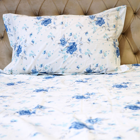 Blue Breeze Printed Bedsheet