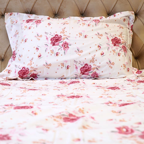 Rose Blush Printed Bedsheet