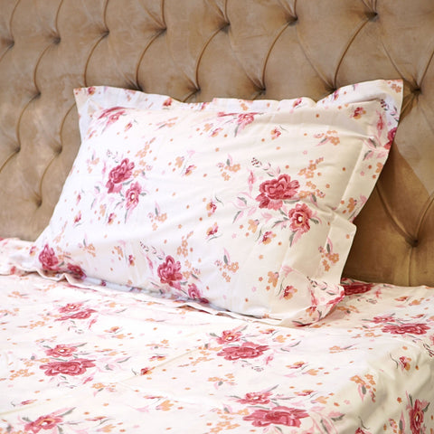 Rose Blush Printed Bedsheet