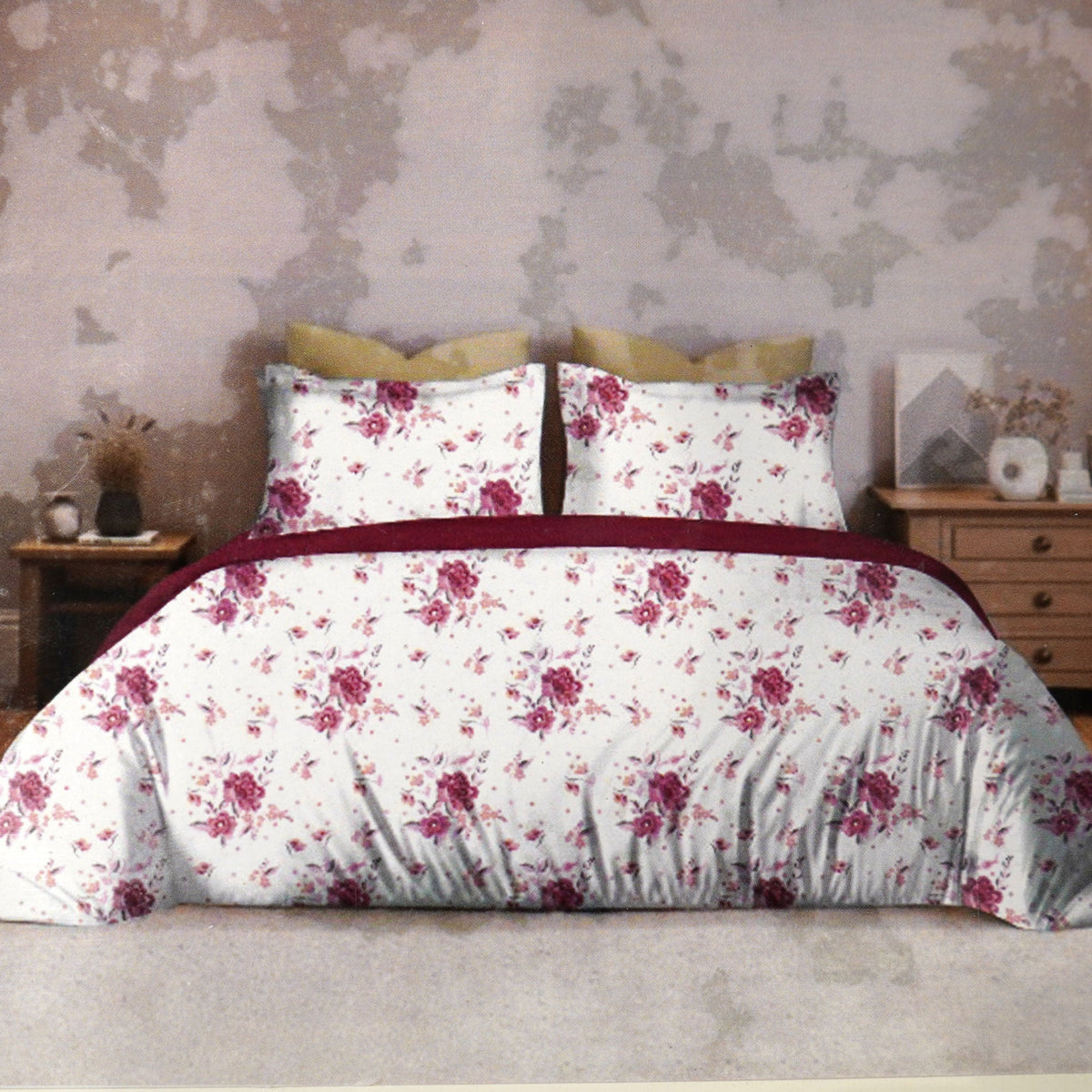 Rose Blush Printed Bedsheet