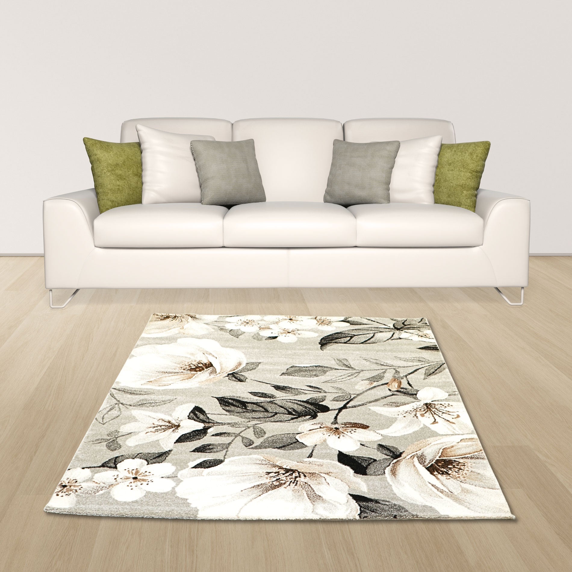 Floral Elegance Carpet – Beige Bloom