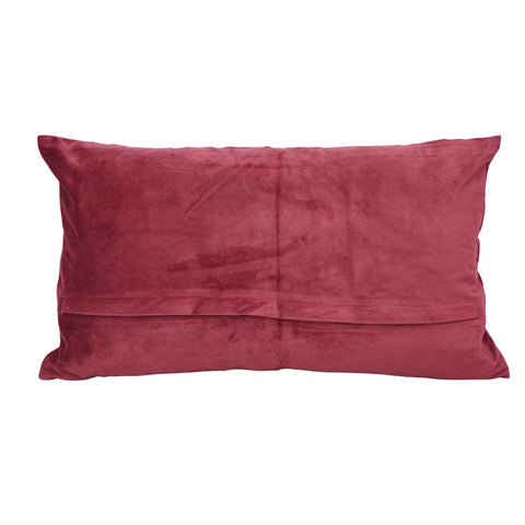 Royal Red Designer Cushion – Horse Emblem Embroidery