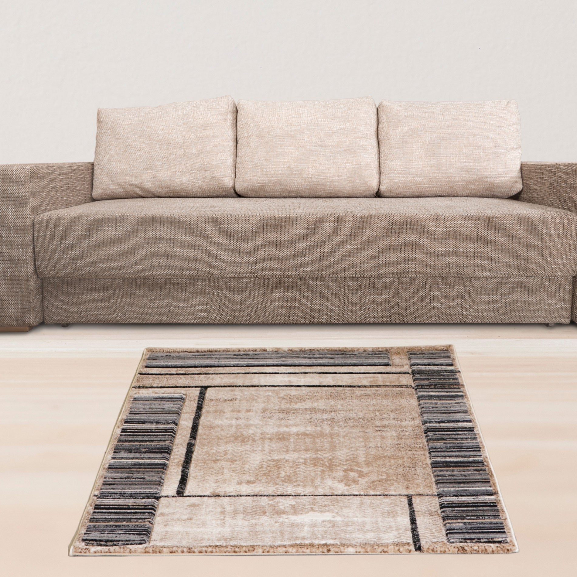 Classic Beige Luxe Carpet – Velvet Texture