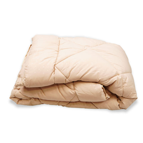 Beige winter comforter