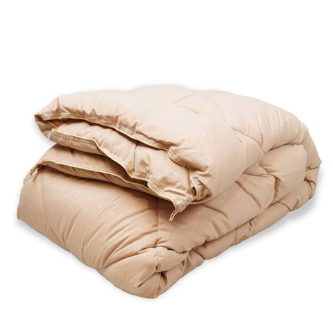 Beige winter comforter