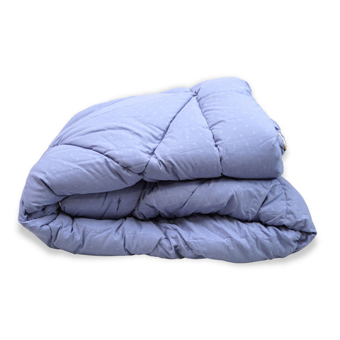 Blue winter comforter