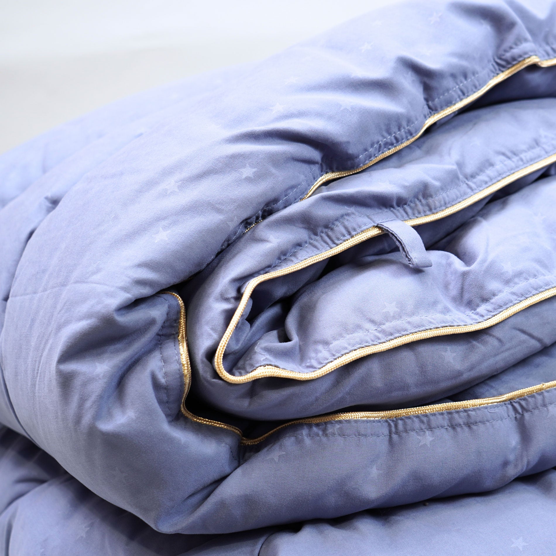 Blue winter comforter