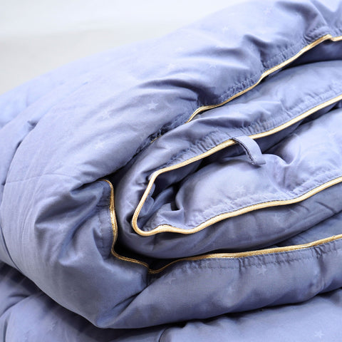 Blue winter comforter