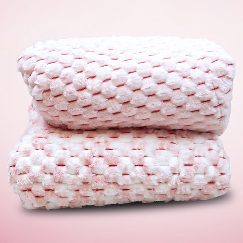 Plush pink comforter