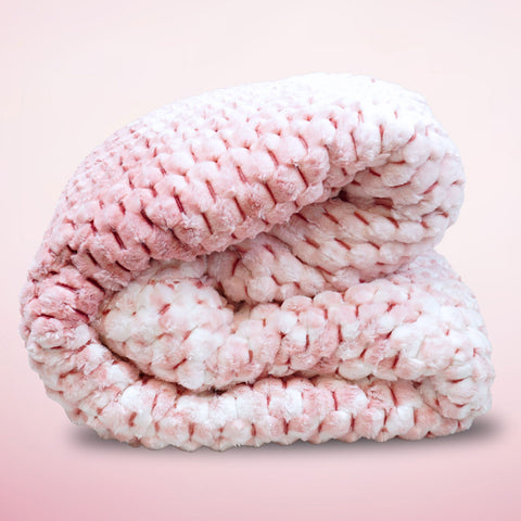 Plush pink comforter