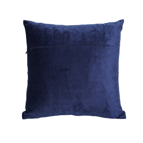 Dark Rich Blue Square – Interlinked Line Pattern