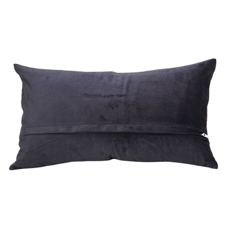 Charcoal Black Designer Cushion – Royal Emblem Horse Design