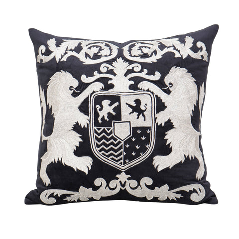 Charcoal Black Designer Cushion – Royal Tiger Print