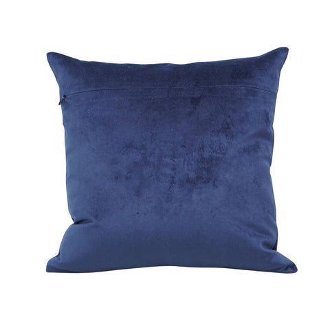 Royal Blue Designer Cushion – Butterfly Thread Embroidery