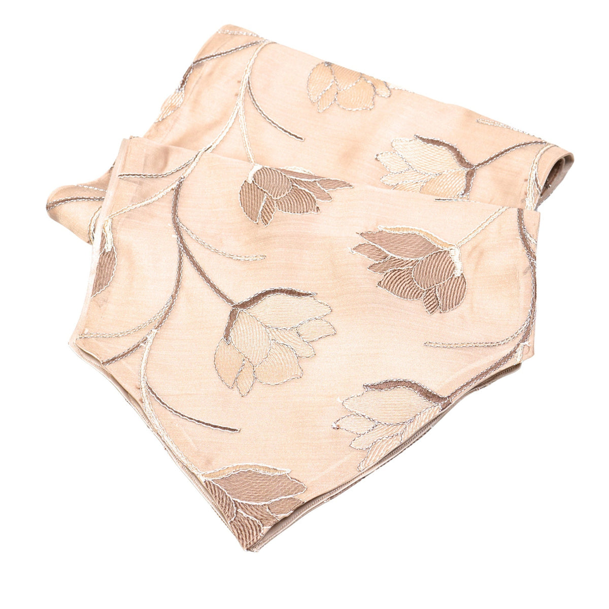 Petal Harmony – Designer Runner in Sand Beige