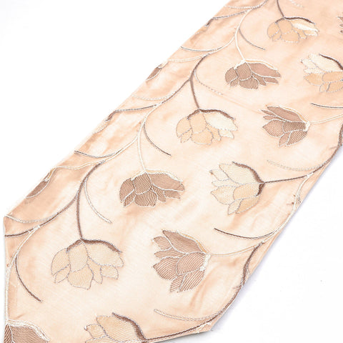 Petal Harmony – Designer Runner in Sand Beige